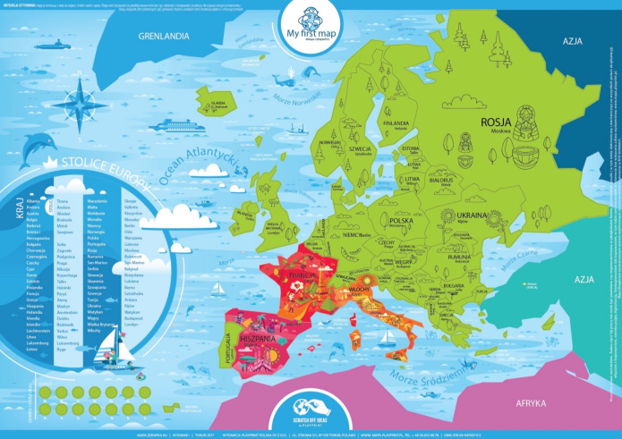 Dziecięca Mapa zdrapka Europa